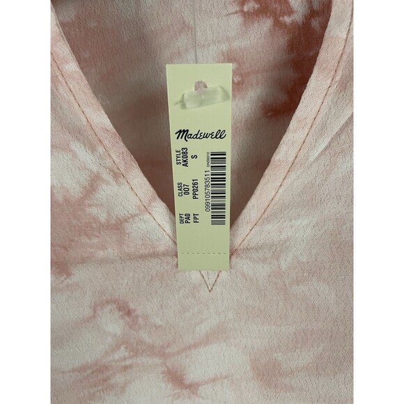 Madewell Tie Dye Ruffle Shoulder Top 100% Viscose - Picture 3 of 5